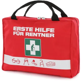 FunX Erste Hilfe Tasche für Rentner - Lustiges Abschiedsgeschenk zum Ruhestand für Kollegen - Deko Geschenk für Frauen und Männer zur Rente