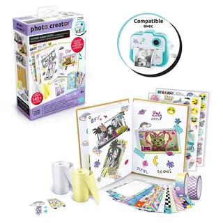 CANAL TOYS Fotoalbum, Sofortdruck, kompatibel mit Creator-kompatibel, mit 2 Papierrollen, 2 Stickerbögen und 20 selbstklebenden Bilderrahmen, 007-Kanal Toys, CLK 007, mehrfarbig