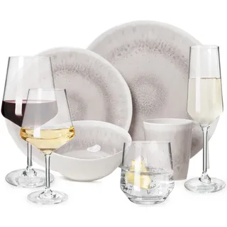 moritz Amboss Design Melamin Geschirr-Set 16-tlg. für 4 Personen