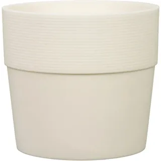 Scheurich Pflanzgefäß Groove Ø 24,5 cm Avorio hochwertiger Kunststoff