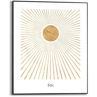 Poster REINDERS "Sonne", gold (farbe bild(er): goldfarben), B:40cm H:50cm T:1,6cm, MDF, Bilder, Poster