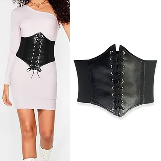 SULIUDAJI Korsett Damen, Unterbrust Korsett Damen, Damen Elastischen Korsett, Retro Gürtel, Tied Waspie Gürtel, Taille Hüftgurt, Kleid Taille Accessoires, Gothic Korsettgürtel Für Frauen
