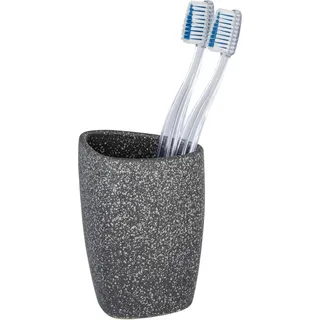 Wenko Zahnputzbecher Pion Keramik 7.5 x 11 x 7.5 cm Grau