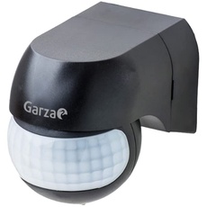 Garza - Reiher 430069 Power-Detector-Bewegung Infrarot-Wand Mini, speziell für Außen, Erfassungswinkel 180 °, Farbe, Schwarz