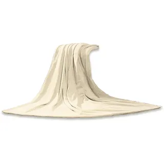 Gözze - Wohn- und Kuscheldecke, Memphis, Hohes Stoffgewicht 300 g/m2, 150 x 200 cm - Creme