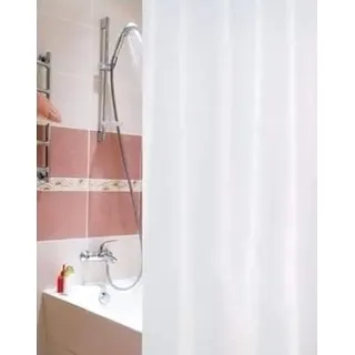 probath PEVA Duschvorhang Weiss 120x220 cm inkl. Duschvorhangringe - Überlänge!