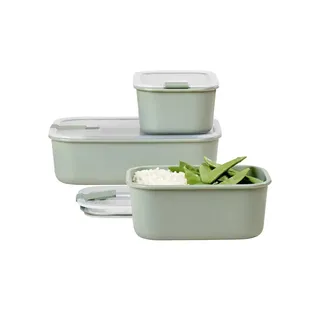 Mepal Frischhaltedose Easyclip grün 7 cm 1,5 l 3-teilig
