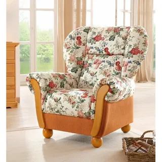 Home Affaire Sessel »Milano, bequemer Ohrensessel im Landhaus-Stil« Hochlehnsessel, orange