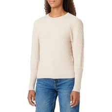 ONLY Women's ONLFAYE L/S PUFFSLEEVE CC KNT Pullover, Pumice Stone/Detail:Melange, S