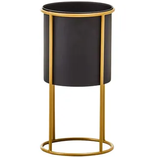 Premier Housewares Pflanzgefäße, Schwarz, Gold, Einheitsgröße