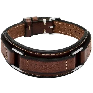 Fossil Herren Leder mit Schnallenverschluss Armband