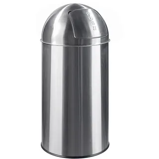 Push Mülleimer, Edelstahl matt silber 50 l