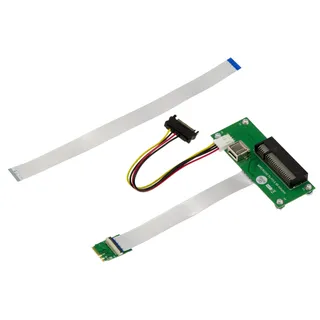 KALEA-INFORMATIQUE PCIe x8 auf M2 E A Key Riser-Adapter mit 15cm oder 25cm geschirmtem Flachband zur Montage Einer PCI Express 8X Karte an einem M.2 EA Key Port.