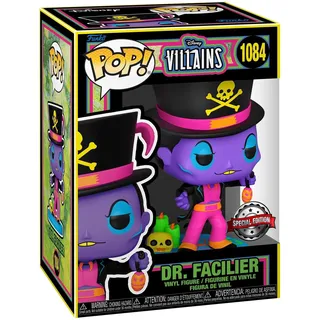 Funko Pop! Disney: Villains - Dr.Facillier - (Blacklight) - Disney Villains - Vinyl-Sammelfigur - Geschenkidee - Offizielle Handelswaren - Spielzeug Für Kinder und Erwachsene - Movies Fans