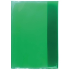 HERMA 19604 Heftumschläge A4 Transparent Grün, 10 Stück, Hefthüllen aus strapazierfähiger, abwischbarer & extra dicker Polypropylen-Folie, durchsichtige Heftschoner Set für Schulhefte, farbig