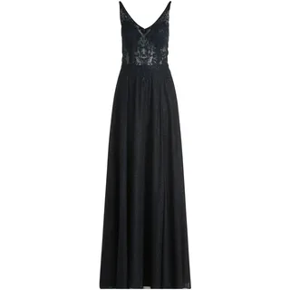 Abendkleid VERA MONT "Abendkleid im Glitzer-Look", Damen, Gr. 34, EURO, blau (night sky), Obermaterial: 100% Polyester PES., Kleider Abendkleid