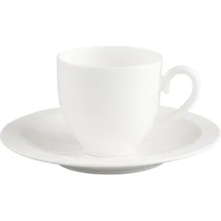 Villeroy & Boch Espressotasse mit Untertasse 0,07 l Weiß 2 St.
