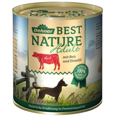 Dehner Best Nature Hundefutter Adult, Rind und Reis mit Distelöl, Probiergröße, 400 g
