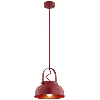 Hängeleuchte , Rot , Metall , rund , 26x26x109.5 cm , Ce , Lampen & Leuchten, Innenbeleuchtung, Hängeleuchten, Pendelleuchten