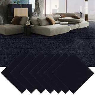 GBACHOOSE 30 Stück Teppichfliesen 30x30 cm, Teppichfliesen Selbstklebend, Teppichboden, Teppich Fliesen, Teppichfliesen Selbstliegend für Büro, Wohnzimmer, Balkon (Schwarz)