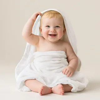 EXTSUD Handtücher, 115X115cm Baby Badetücher aus 100% Bio-Baumwolle Baby Handtuch Badeponcho für Kinder Baden Schwimmen