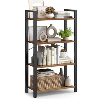 VASAGLE Bücherregal 66 x 30 x 120 cm Braun, Schwarz