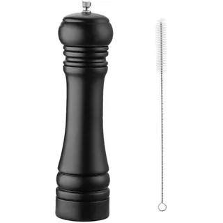 BINHAI Pfeffermühle aus Holz Gewürzmühle schwarz Salzmühlen Pfeffermühlen-Set manuelle Mühlen solide mit starken verstellbaren Keramikmühlen