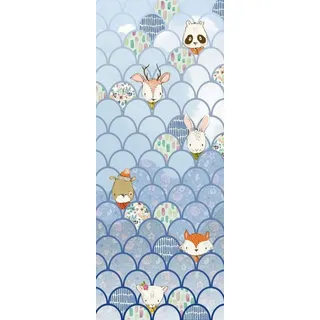 KOMAR Vliestapete Shelly Bluewave Panel 100 x 250 cm