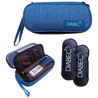 DIABEC Insulin-Reisetasche – Insulinbeutel und Pens mit 2 Gelbeuteln – Diabetiker-Reisetasche | Tragbare Kühltasche