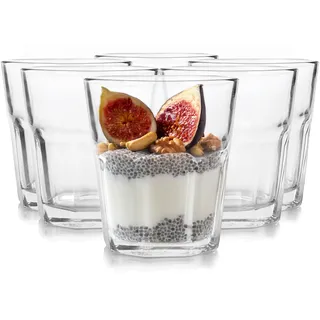 Glasmark KROSNO 1992 Dessertgläser 6er Set 270 ml Aus Glas Eisbecher Gläser Eisschalen Dessertschalen Spülmaschinenfest
