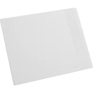 Läufer 37537 La Linea Mouse-Pad, 21x26 cm, naturgenarbtes Rindsleder, weiß, Handgefertigt aus Echtleder in Deutschland, Mauspad aus Leder