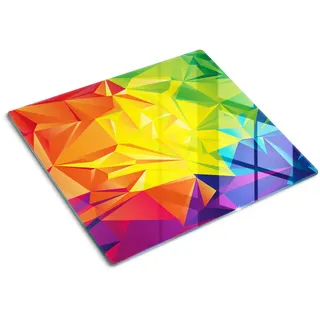 Tulup Glasplatte 60x52 cm Abstrakt , Glas , 60x0.4x52 cm , Küchen, Küchenelektrogeräte, Herde, Herdabdeckplatten