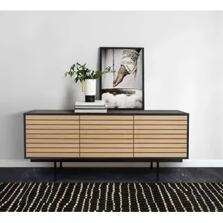 WoodMan Stripe 161 x 70 x 45 cm Schwarz