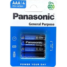 Panasonic Pack of 4 Panasonic LR03 batteries (4 Stk., AAA), Batterien + Akkus