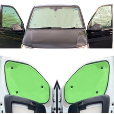 Fensterrollo-Set Kombatibel Mit Citroen Berlingo (2008-2018)(Komplettset + Heckklappe + Dachfenster) Rückseite einfärben Kalk, Reversibel und Thermisch