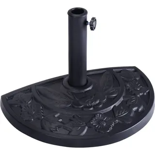 COSTWAY Sonnenschirmständer Marktschirmständer Sonnenschirmfuß Balkonschirmständer Sonnenschirm Ständer halbrund schwarz