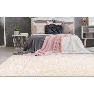 Arte Espina Monroe 200 Kurzflorteppich 80 x 300 cm creme