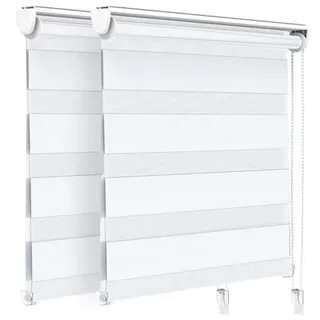 VOUNOT Duo Rollo Klemmfix 100 x 150 cm Weiß
