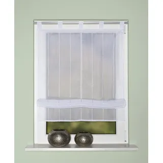 HOME WOHNIDEEN »ELLORA« mit Schlaufen freihängend Schlaufenrollo ELLORA mit Längsstreifen u.Effektfransen,