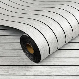 Livelynine Dicke Tapete Holzoptik 3D Wand Tapeten Wohnzimmer Holz Weiß Modern Skandi 60CMx3M Wandpaneele Selbstklebend Holzoptik Hell Holzpaneele Wand Selbstklebend Schlafzimmer Landhaus Büro
