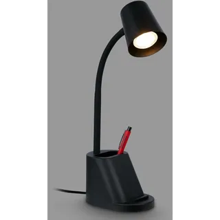 Briloner Schreibtischlampe schwenkbar, Stiftehalter, Schwarz