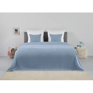 Tagesdecke OTTO HOME "Greta", blau, B:140cm L:200cm, Baumwolle, Tagesdecken, Tagesdecke, in Waffelpiqué Optik, viele Farben erhältlich, Decke ab 140 x 200 cm