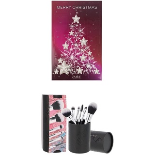 Bundle besteht aus ZMILE COSMETICS Beauty Adventskalender 24 Türchen - Vegane Kosmetik und ZMILE Cosmetics Geschenkbox 'YOUR UTENSILO' Brushes - Pinselset 6teilig - vegane Kosmetikpinsel