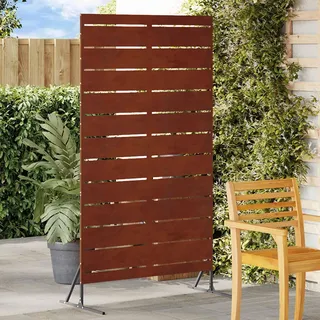 vidaXL Sichtschutz Grau 100 x 50 x 180 cm Wetterfeststahl - Braun