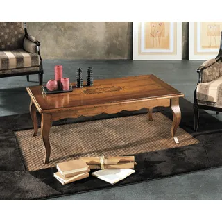 Wohnzimmer Tische Barock Holz Couchtische Massiv Klassischer Couchtisch Tisch - Braun