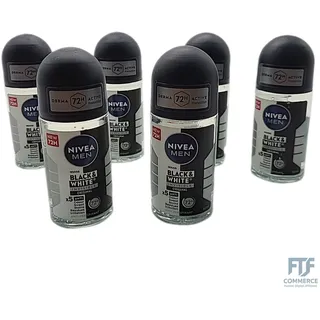 NIVEA Black & White Invisible Original Roll-on 6 x 50 ml