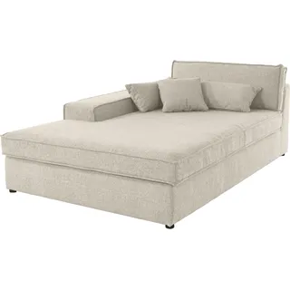 otto home Ottomane Enid Baumwollmix 130 x 75 cm Beige