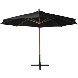 vidaXL Ampelschirm Ø 350 cm Schwarz
