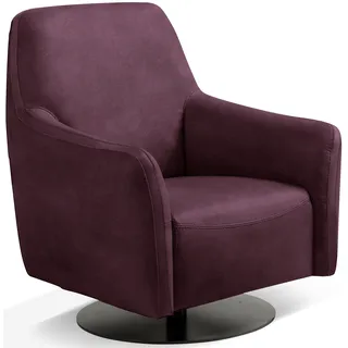 Egoitaliano Sessel »Felicity Drehsessel mit Wippfunktion, kompakt und bequem, Loungesessel« Solitärsessel drehbar mit Wipp-Funktion, lila