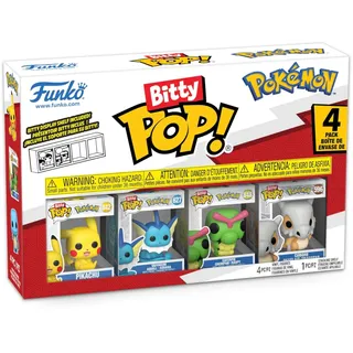 Funko Bitty Pop! Pokemon - Pikachu 4PKund eine Überraschungs-Mini-Figur - 0.9 Inch (2.2 cm) Sammlerstück Stapelbares Display-Regal Inklusive - Geschenkidee Party-Tüten-Strumpf